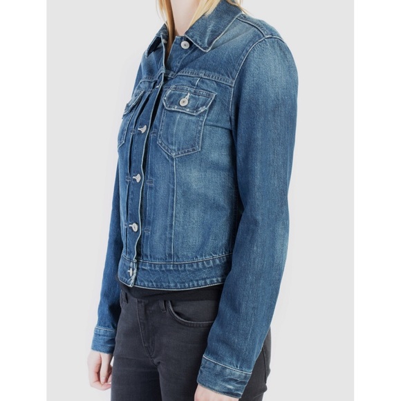vince cropped denim jacket